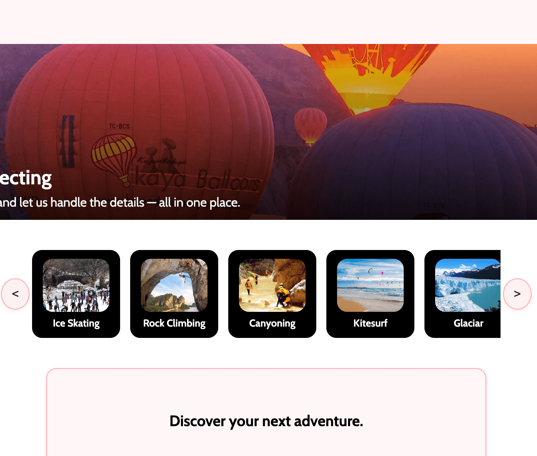 Hot air balloons at sunset